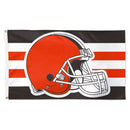 Cleveland Browns W/Stripes Flag - Deluxe 3' X 5' - The Flag Lady