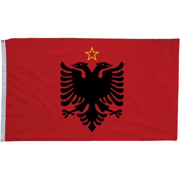 Communist Era Albanian Flag (1946 - 1992) - The Flag Lady