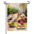 Dog Days Of Summer Suede Garden Flag - The Flag Lady