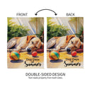 Dog Days Of Summer Suede Garden Flag - The Flag Lady