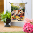 Dog Days Of Summer Suede Garden Flag - The Flag Lady