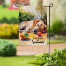 Dog Days Of Summer Suede Garden Flag - The Flag Lady