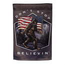 Don't Stop Believin' Suede Garden Flag - The Flag Lady