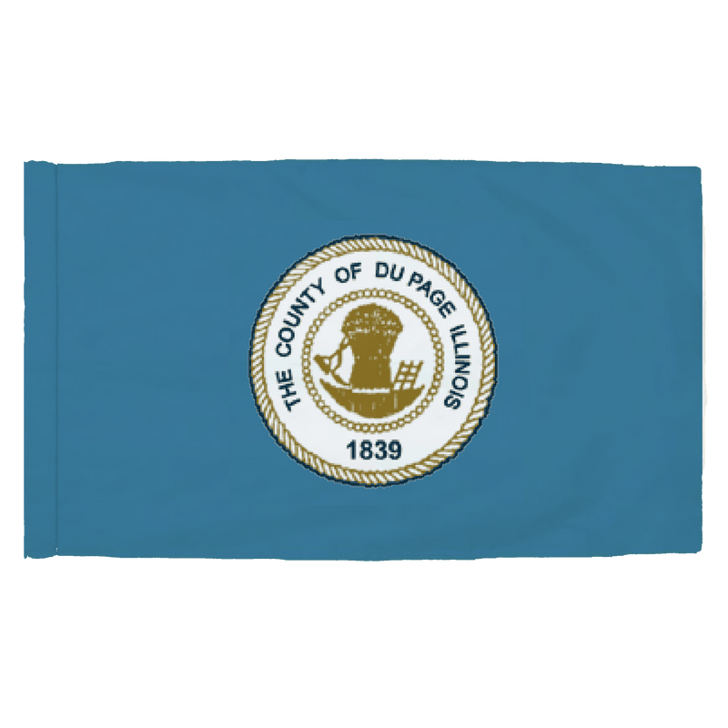 DuPage County Illinois - 3x5ft Indoor Flag w/Sleeve - The Flag Lady