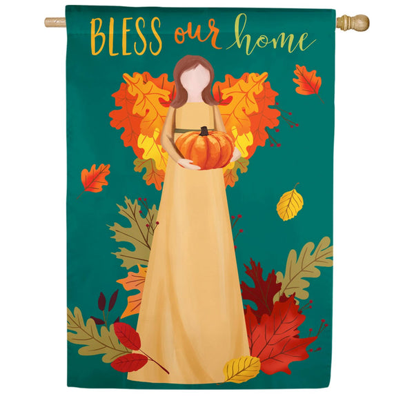 Autumn Angel Blessing Suede Banner