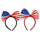 Ear Shape Ribbon Novelty USA Flag Head Band - The Flag Lady