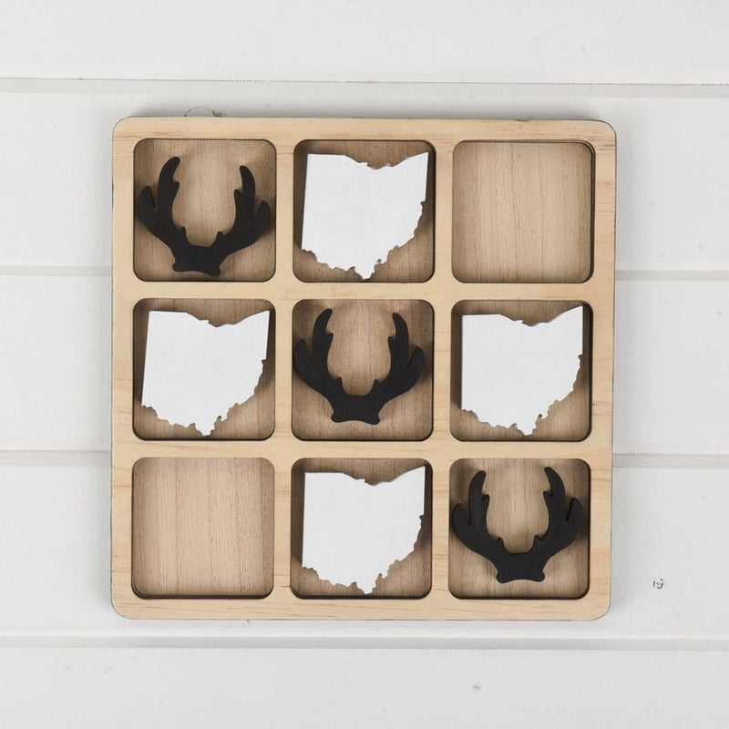 Ohio Tic Tac Toe Board with Antlers