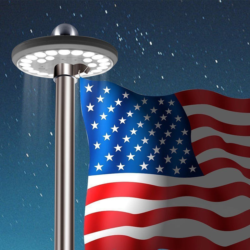 Flagpole Disc Series Solar Flagpole Lights - The Flag Lady