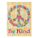 Floral Be Kind Suede Garden Flag - The Flag Lady