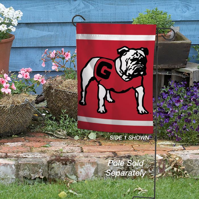 Bandiera Da Giardino Georgia Bulldogs NCAA - 33x45 Cm - Poliestere Rosso - College Flags