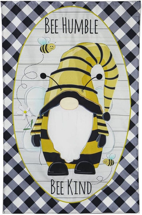 Bee Humble Bee Kind Garden Gnome Banner