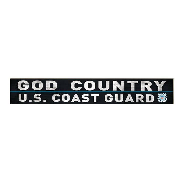 God & Country U.S. Coast Guard Weathered Wood Sign - The Flag Lady