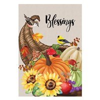 Grateful Cornucopia Suede Garden Flag - The Flag Lady