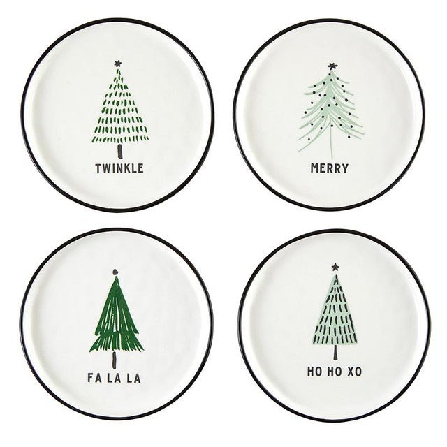 Green Holiday Dish Set of 4 - Trees - The Flag Lady