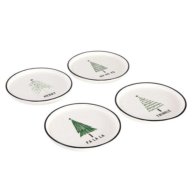 Green Holiday Dish Set of 4 - Trees - The Flag Lady