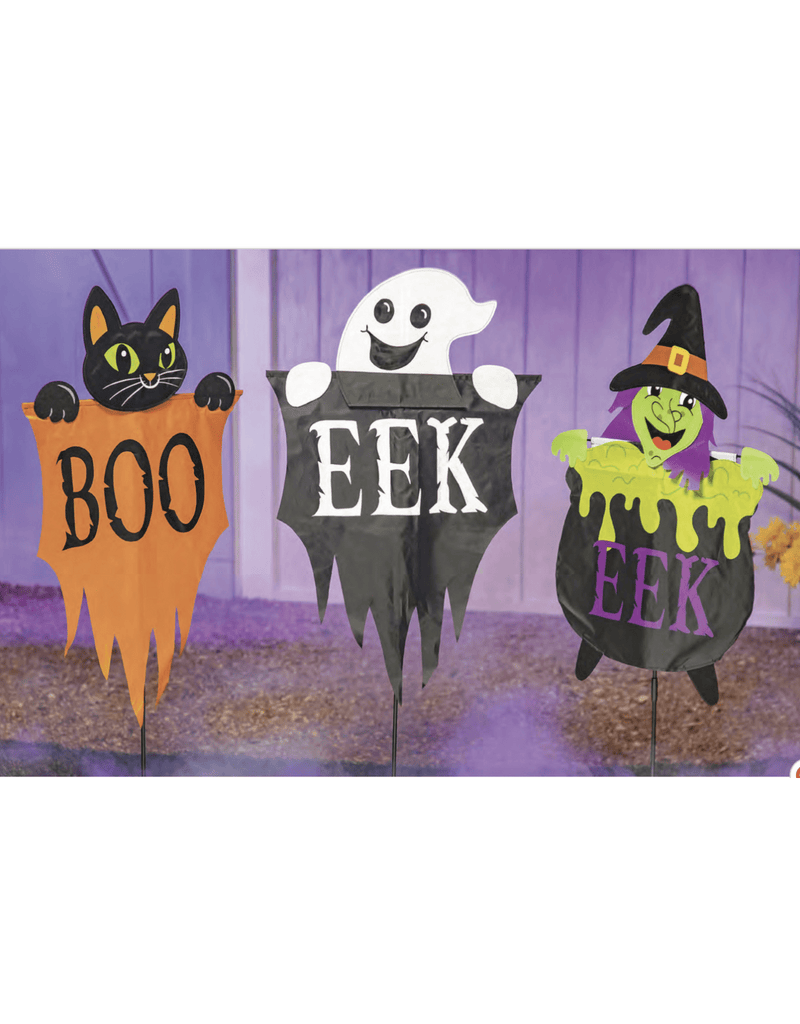 Halloween Fabric stake - Ghost - The Flag Lady