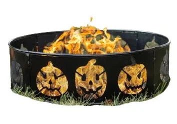 Halloween Jack - O - Lantern Metal Fire Ring - The Flag Lady