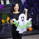 Hanging Ghost Trio w/ Spooky Signs - The Flag Lady