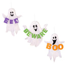 Hanging Ghost Trio w/ Spooky Signs - The Flag Lady