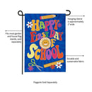 Happy First Day Of School Burlap Garden Flag - The Flag Lady