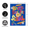 Happy First Day Of School Burlap Garden Flag - The Flag Lady