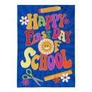Happy First Day Of School Burlap Garden Flag - The Flag Lady