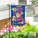 Happy First Day Of School Burlap Garden Flag - The Flag Lady