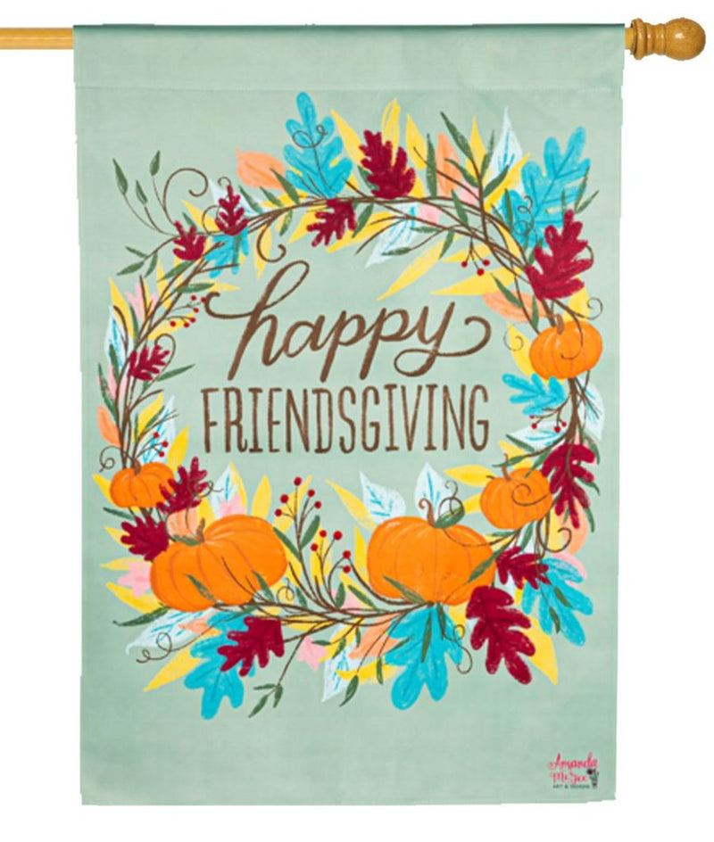 Happy Friendsgiving Wreath Flags - The Flag Lady