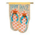 Happy Place Flip - Flop Linen Banner - The Flag Lady