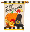 Happy Thanksgiving Burlap Banner - The Flag Lady