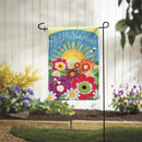Hello Sunshine Applique Garden Flag - The Flag Lady