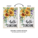 Hello Sunshine Sunflower Suede Garden Flag - The Flag Lady