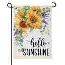 Hello Sunshine Sunflower Suede Garden Flag - The Flag Lady