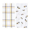 Honey Bee Plaid Towel Set/2 - The Flag Lady