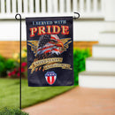 I Served With Pride Suede Garden Flag - The Flag Lady