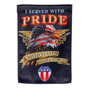 I Served With Pride Suede Garden Flag - The Flag Lady