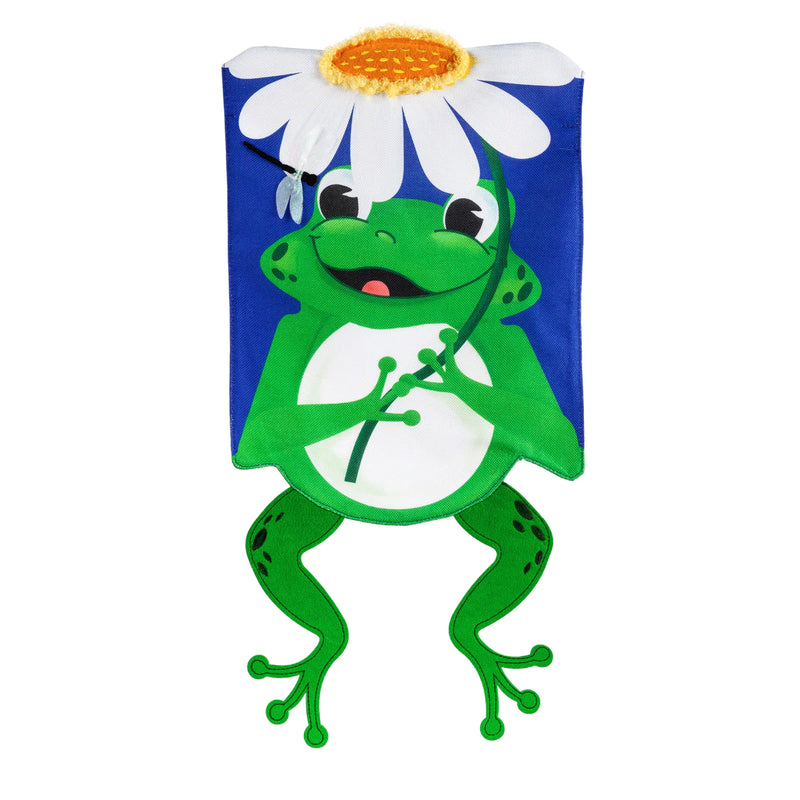 Shaped Frog Burlap Banner