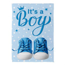 It's a Boy Blue Suede Garden Flag - The Flag Lady