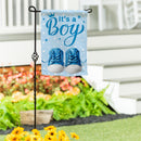 It's a Boy Blue Suede Garden Flag - The Flag Lady