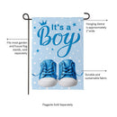 It's a Boy Blue Suede Garden Flag - The Flag Lady