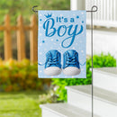 It's a Boy Blue Suede Garden Flag - The Flag Lady