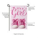It's a Girl Pink Suede Garden Flag - The Flag Lady