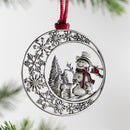 Joyful Traditions Solid Pewter Snowman Ornament - The Flag Lady