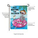 Just Waiting for Halloween Suede Garden Flag - The Flag Lady