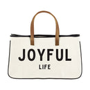 Large Canvas Tote - Joyful Life - The Flag Lady