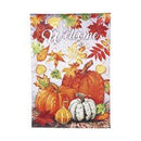 Leaves and Pumpkins Moire Garden Flag - The Flag Lady