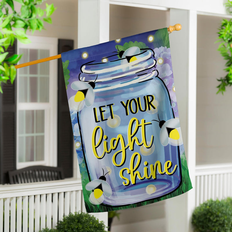 Let Your Light Shine Suede House Flag - The Flag Lady