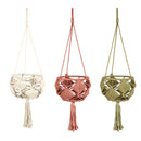 Macrame Medium Hanging Geometric Plant Cover - The Flag Lady