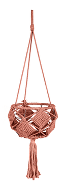 Macrame Medium Hanging Geometric Plant Cover - The Flag Lady