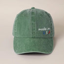 Made in USA Embroidered Cotton Baseball Cap - The Flag Lady